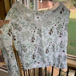 thin lacey long sleeve